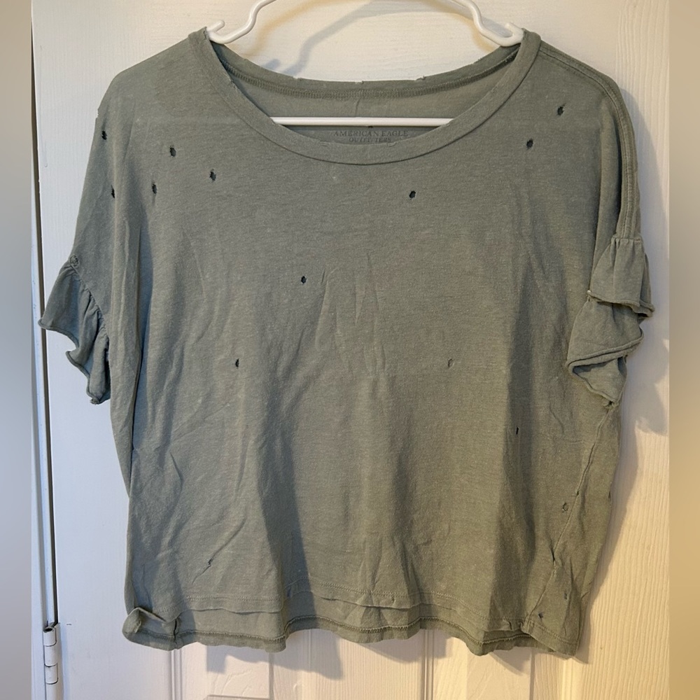 American eagle shirt, size xs, color green